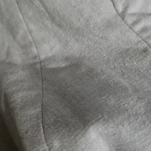 Vintage Althuser Linen Blend Blazer Jacket Beige Crop Tailored Shoulder Pads 10 - Picture 9 of 16